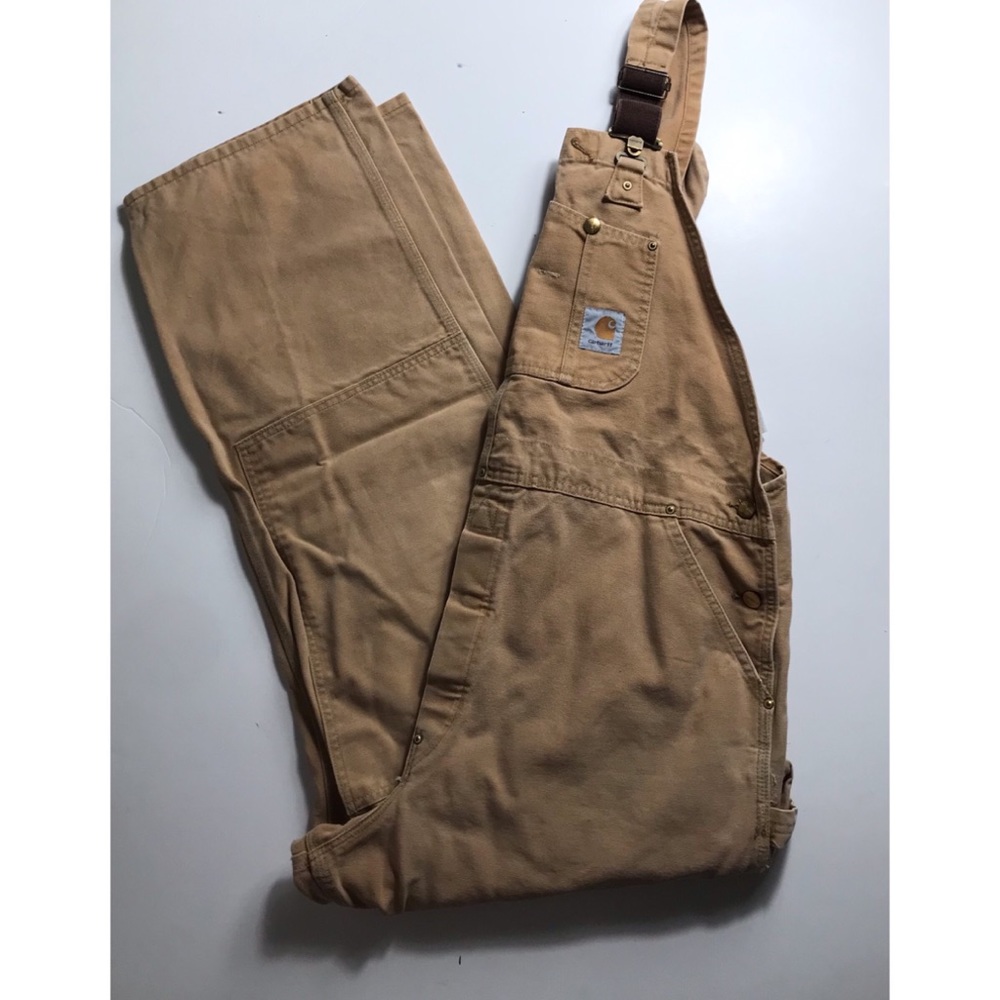 Vintage 90s Carhartt Double Knee Overalls Bib Work Dungaree Size 44 44x30